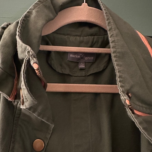 Market & Spruce green utility jacket - Picture 2 of 4